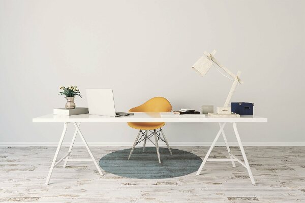 Alfombra silla ordenador Tablas azules