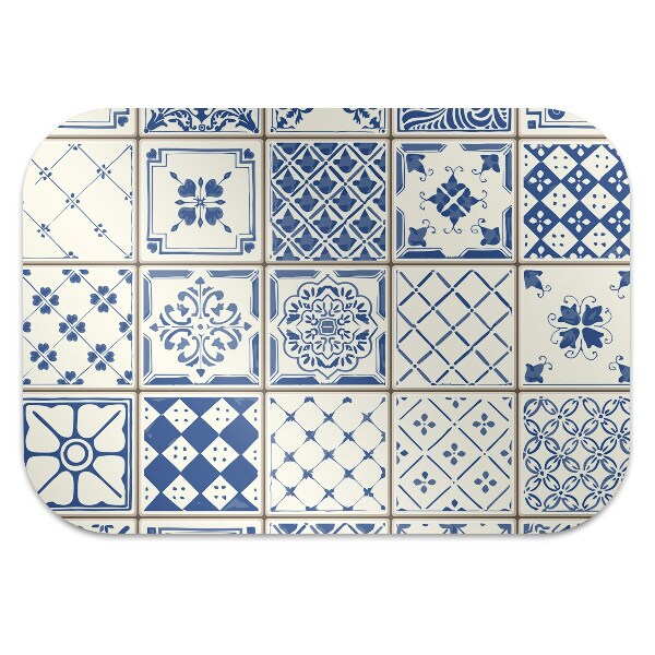 Alfombra silla ordenador Baldosas azules
