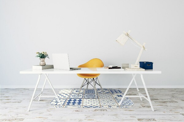Alfombra silla ordenador Baldosas azules