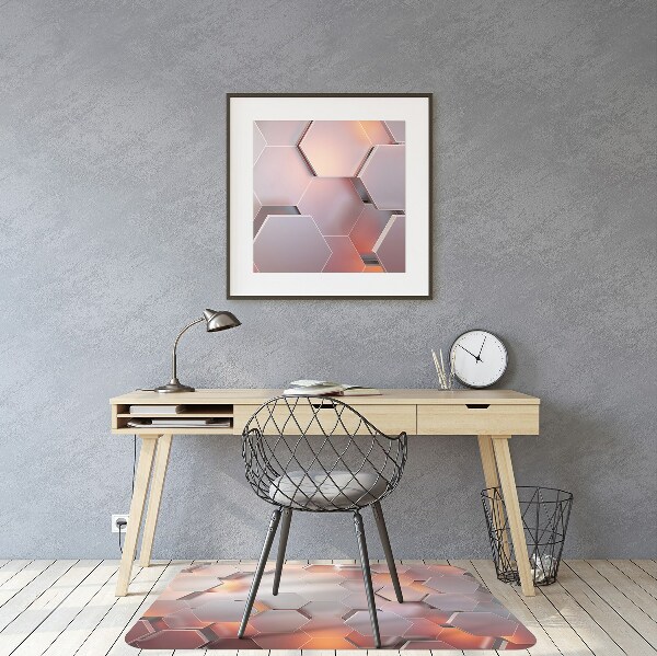 Alfombrilla para silla de escritorio Abstracción de hexes