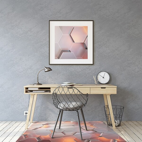 Alfombrilla para silla de escritorio Abstracción de hexes
