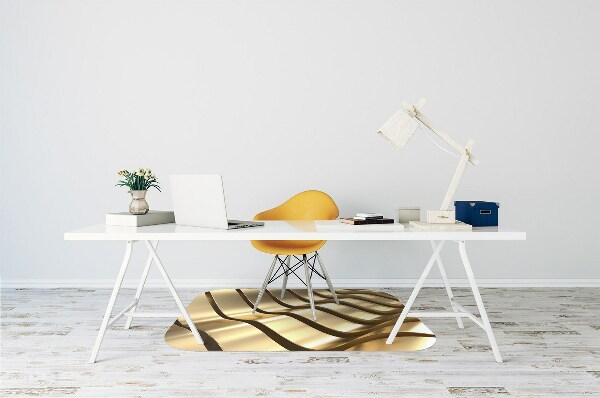 Alfombra para silla de escritorio Elementos dorados