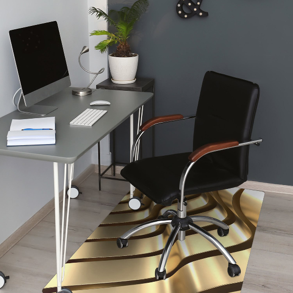Alfombra para silla de escritorio Elementos dorados