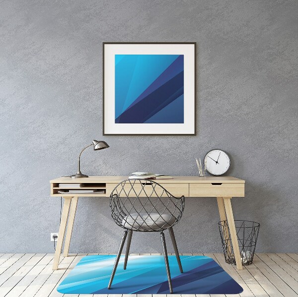 Alfombra para silla de escritorio Transición azul