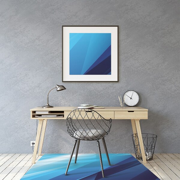 Alfombra para silla de escritorio Transición azul