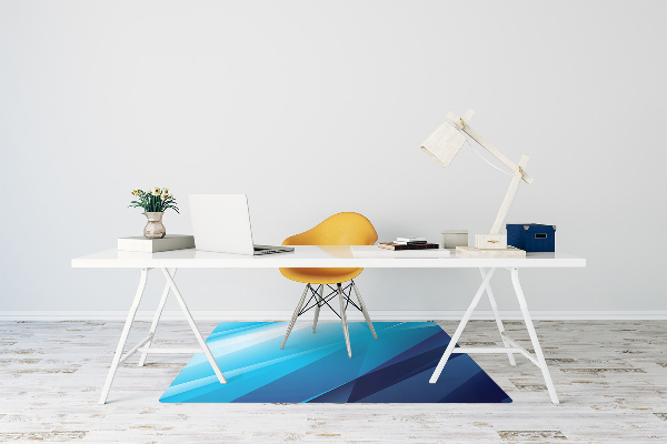 Alfombra para silla de escritorio Transición azul