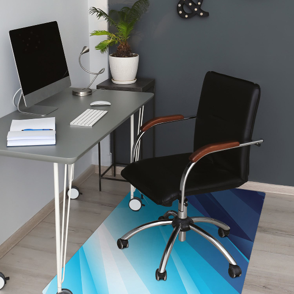 Alfombra para silla de escritorio Transición azul