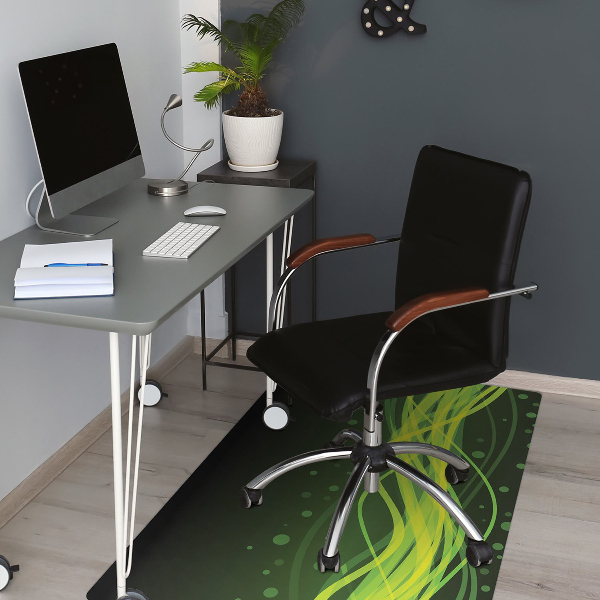 Alfombra para silla de escritorio Rayas verdes