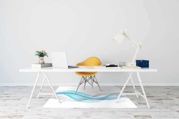Alfombra para silla de escritorio Rayas de gris azul
