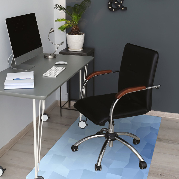 Alfombrilla para silla de escritorio Abstracción azul