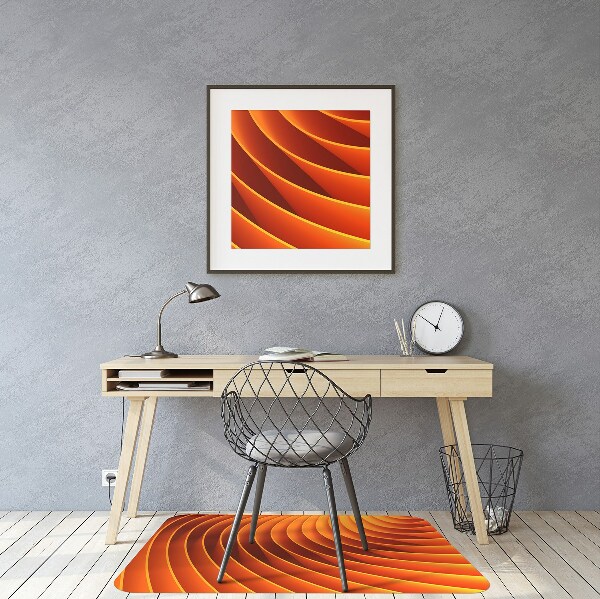 Alfombra silla ordenador Olas de naranja