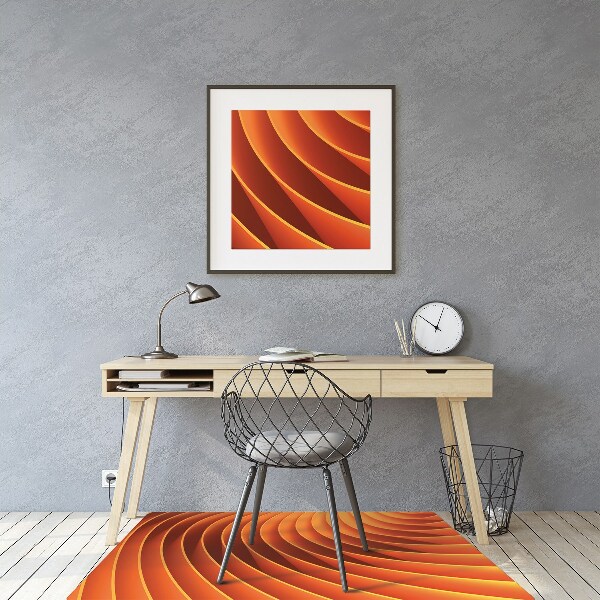 Alfombra silla ordenador Olas de naranja