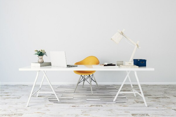 Alfombra silla ordenador Tablas blancas