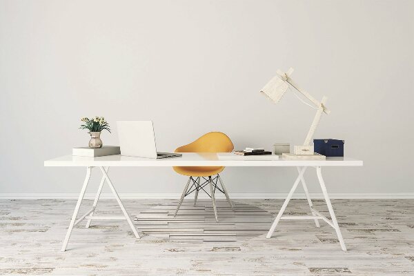 Alfombra silla ordenador Tablas blancas