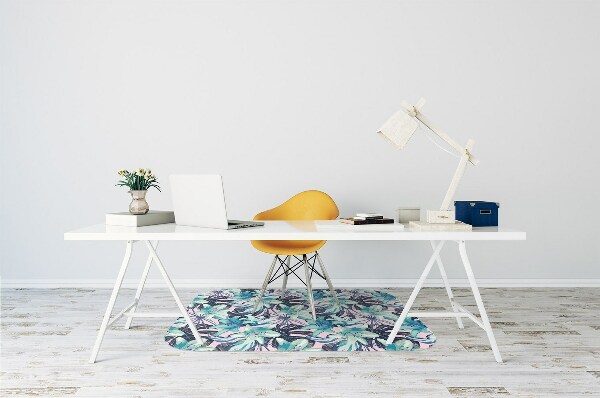 Alfombra silla ordenador Lirios pintados