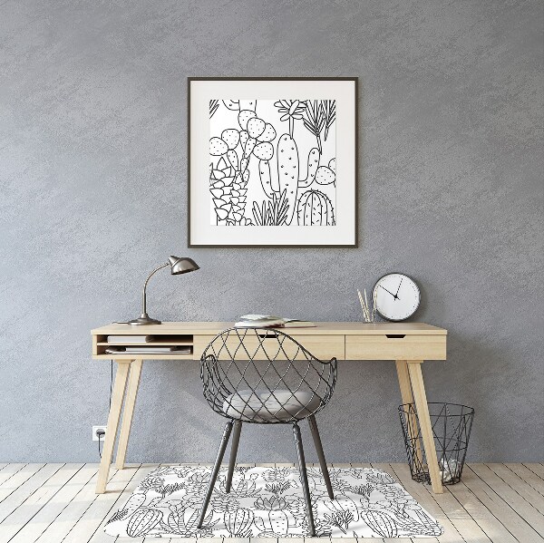 Alfombra para silla de escritorio Cactus
