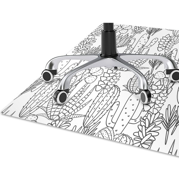 Alfombra para silla de escritorio Cactus