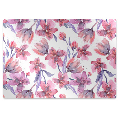 Alfombra silla ordenador Flores pastel
