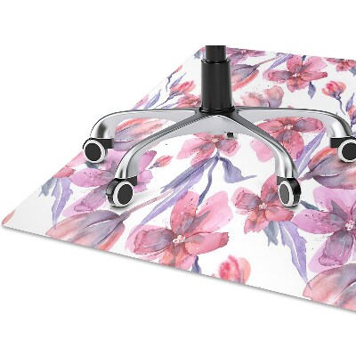 Alfombra silla ordenador Flores pastel