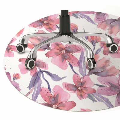 Alfombra silla ordenador Flores pastel