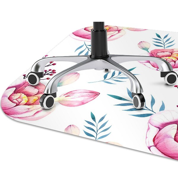 Alfombra silla ordenador Flores