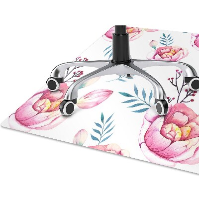 Alfombra silla ordenador Flores
