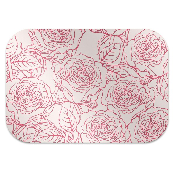 Alfombra silla ordenador Rosas garabateando