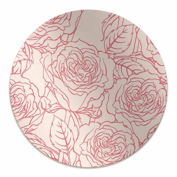 Alfombra silla ordenador Rosas garabateando