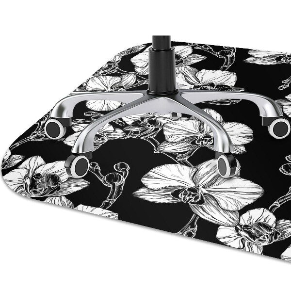 Alfombra silla ordenador Flores negativas
