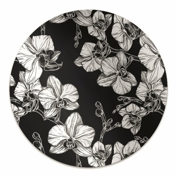 Alfombra silla ordenador Flores negativas