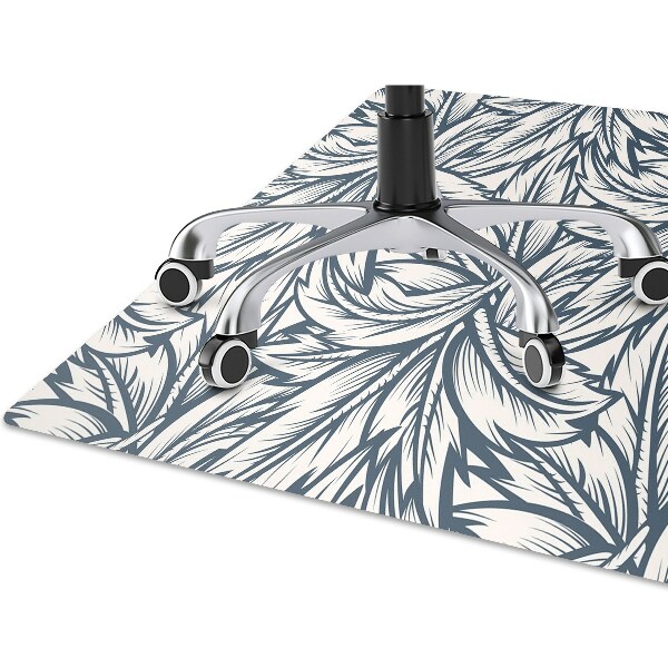 Alfombra para silla de escritorio Hojas dibujadas