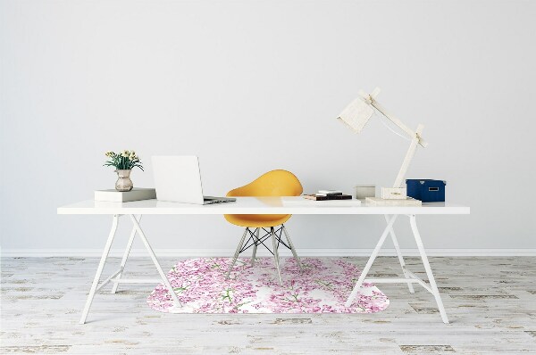 Alfombra para silla de escritorio Flores lilas