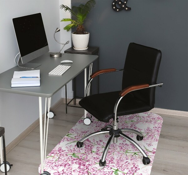Alfombra para silla de escritorio Flores lilas