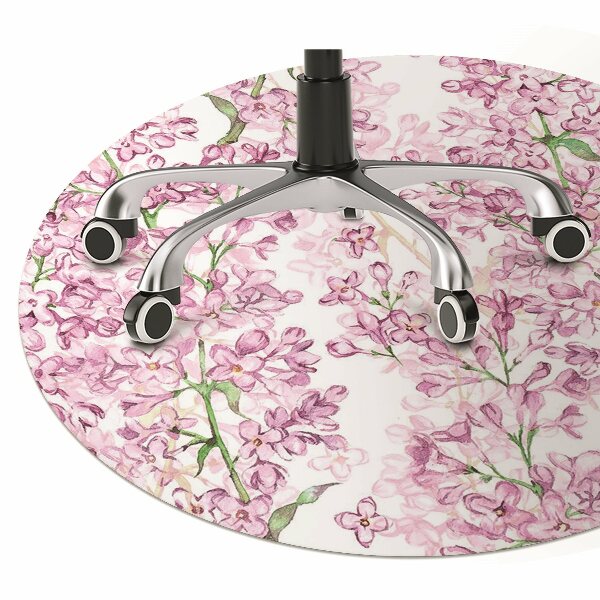 Alfombra para silla de escritorio Flores lilas