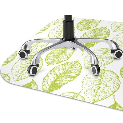 Alfombra para silla de escritorio Hojas verdes