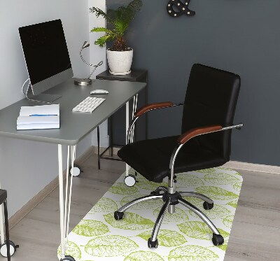 Alfombra para silla de escritorio Hojas verdes