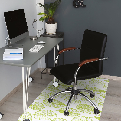 Alfombra para silla de escritorio Hojas verdes