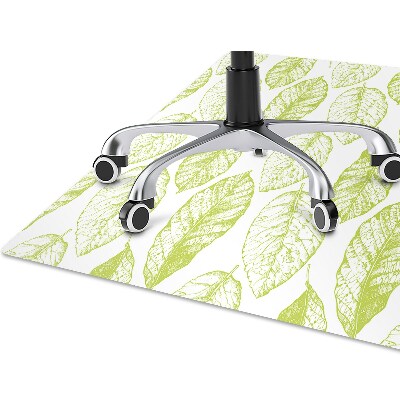 Alfombra para silla de escritorio Hojas verdes