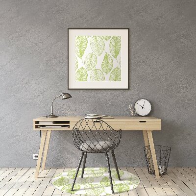 Alfombra para silla de escritorio Hojas verdes