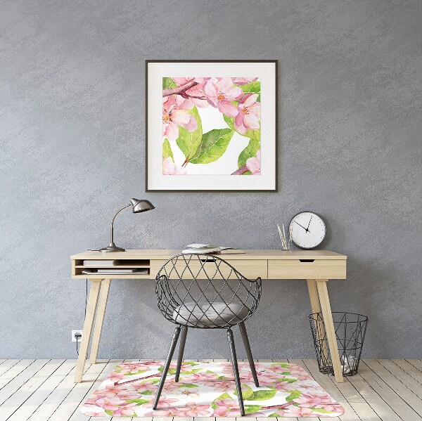 Alfombra para silla de escritorio Flores de cerezo