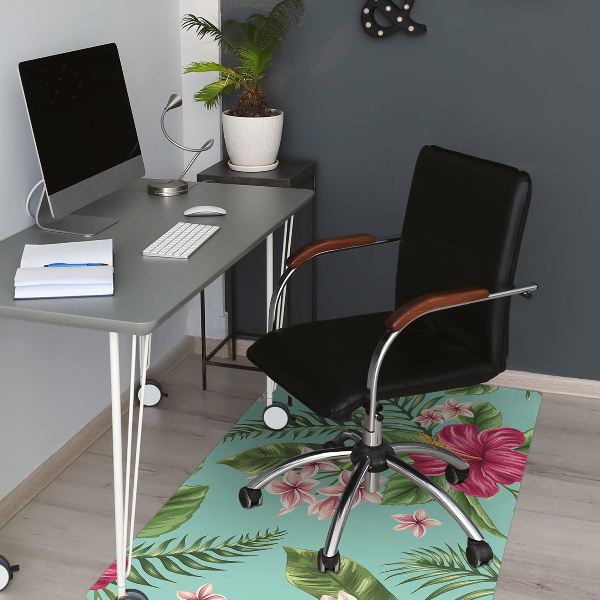 Alfombra silla escritorio Flores