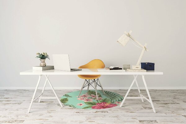 Alfombra silla escritorio Flores