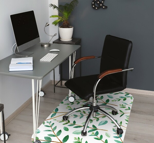Alfombra silla ordenador Ramas verdes
