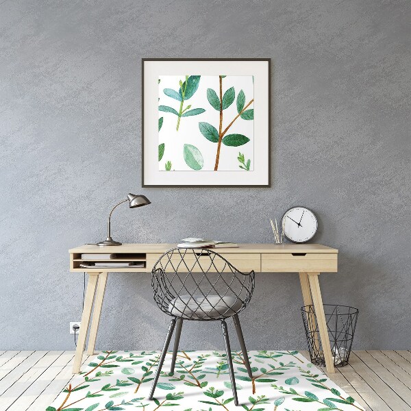 Alfombra silla ordenador Ramas verdes