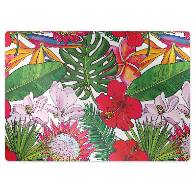 Alfombra silla ordenador Flores coloridas