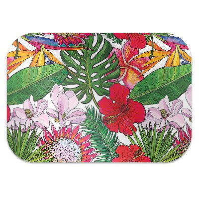 Alfombra silla ordenador Flores coloridas