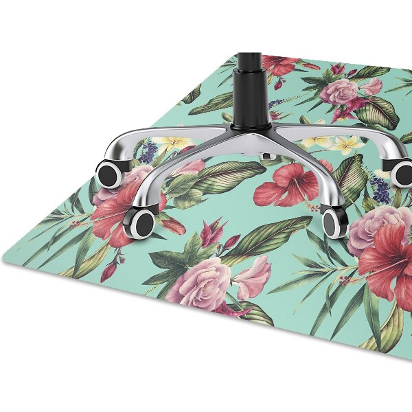 Alfombra silla escritorio Hojas y flores