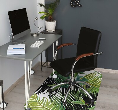 Alfombra para silla de escritorio Hojas tropicales