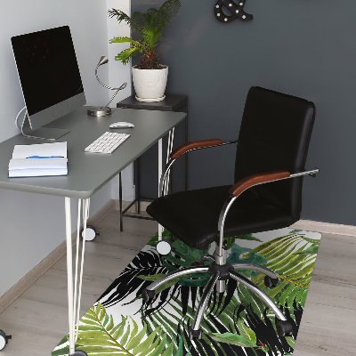 Alfombra para silla de escritorio Hojas tropicales