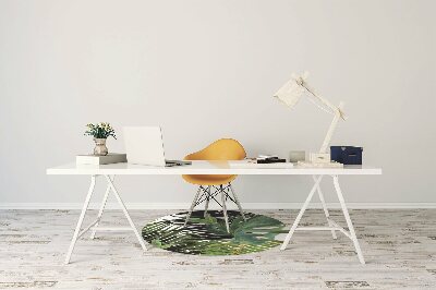 Alfombra para silla de escritorio Hojas tropicales